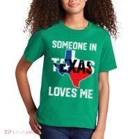 Someone In Texas Loves Me Cool Distressed Kids T-Shirt thumb 2