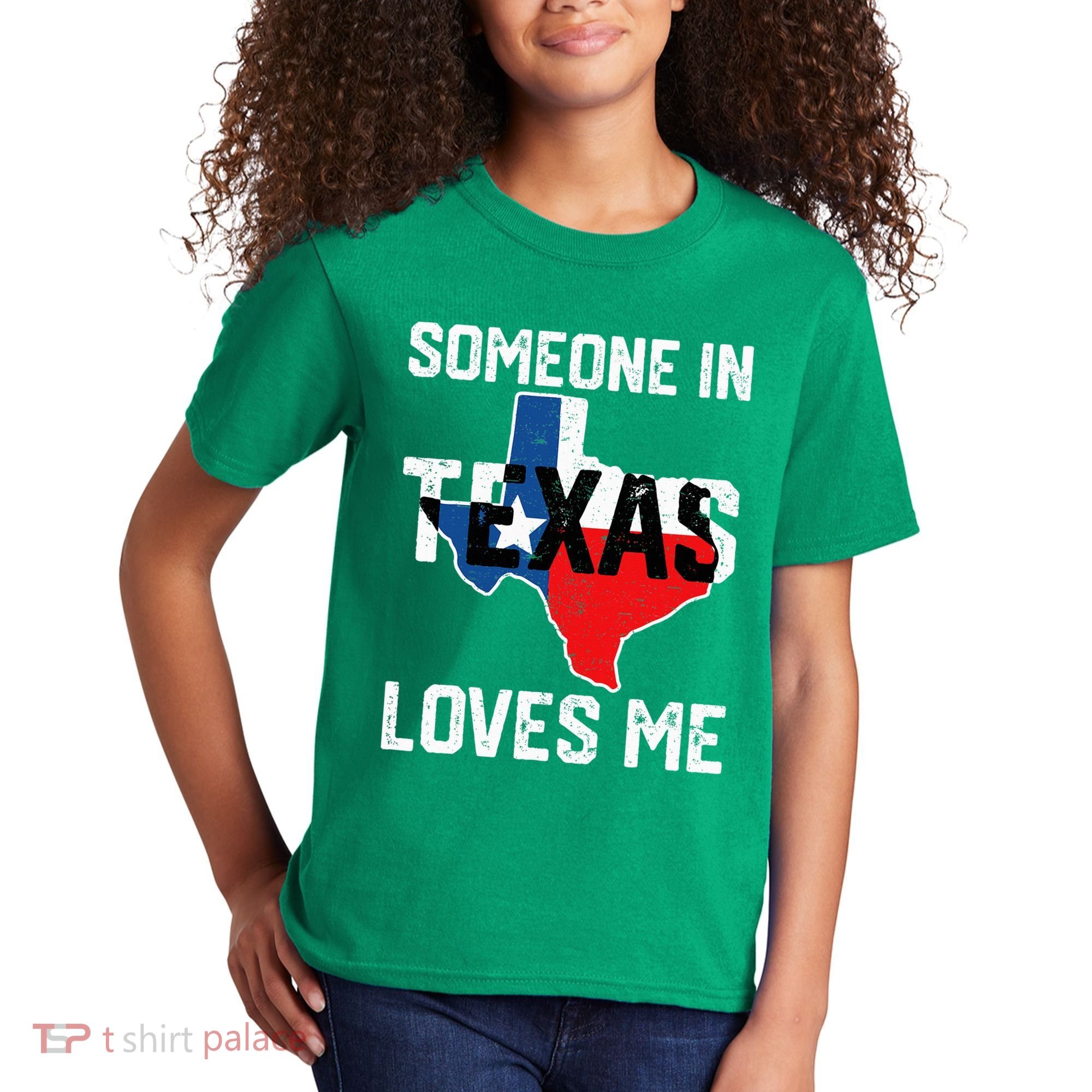 Someone In Texas Loves Me Cool Distressed Kids T-Shirt