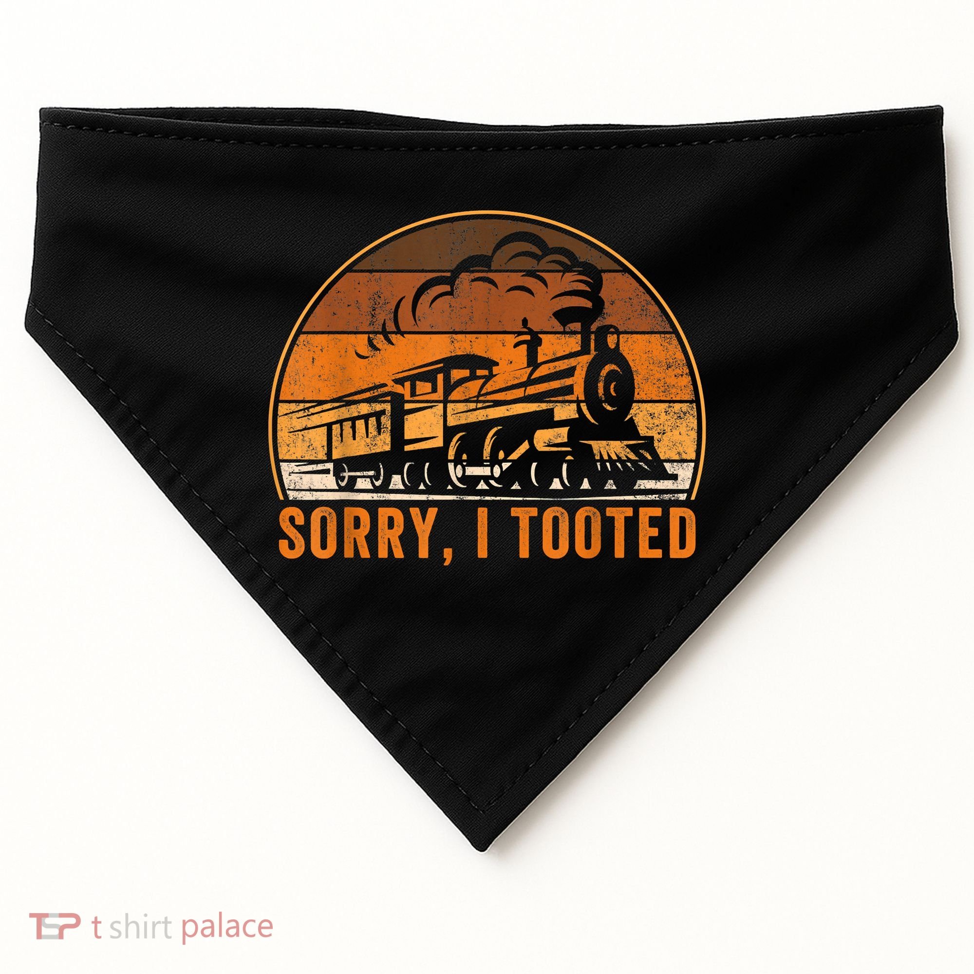 Sorry I Tooted Funny Train Railroad Workers USA-Made Doggie Bandana