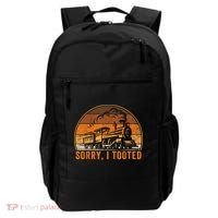 Sorry I Tooted Funny Train Railroad Workers Backpack thumb 0