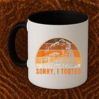 Sorry I Tooted Funny Train Railroad Workers Coffee Mug thumb 2