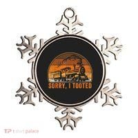 Sorry I Tooted Funny Train Railroad Workers Ornament thumb 0