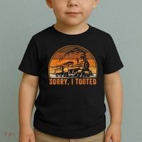 Sorry I Tooted Funny Train Railroad Workers Toddler T-Shirt thumb 2