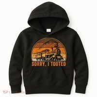 Sorry I Tooted Funny Train Railroad Workers Kids Hoodie thumb 0