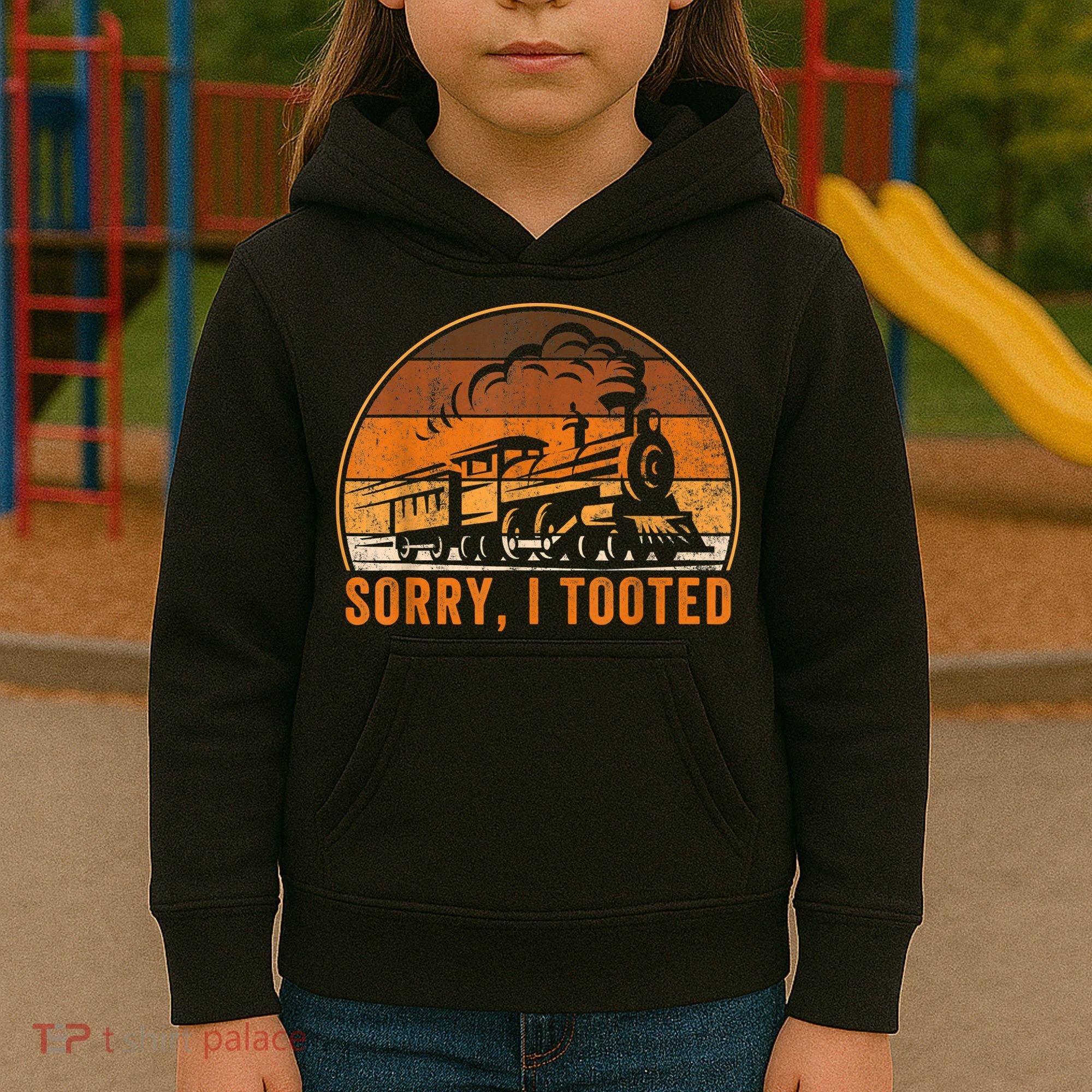 Sorry I Tooted Funny Train Railroad Workers Kids Hoodie