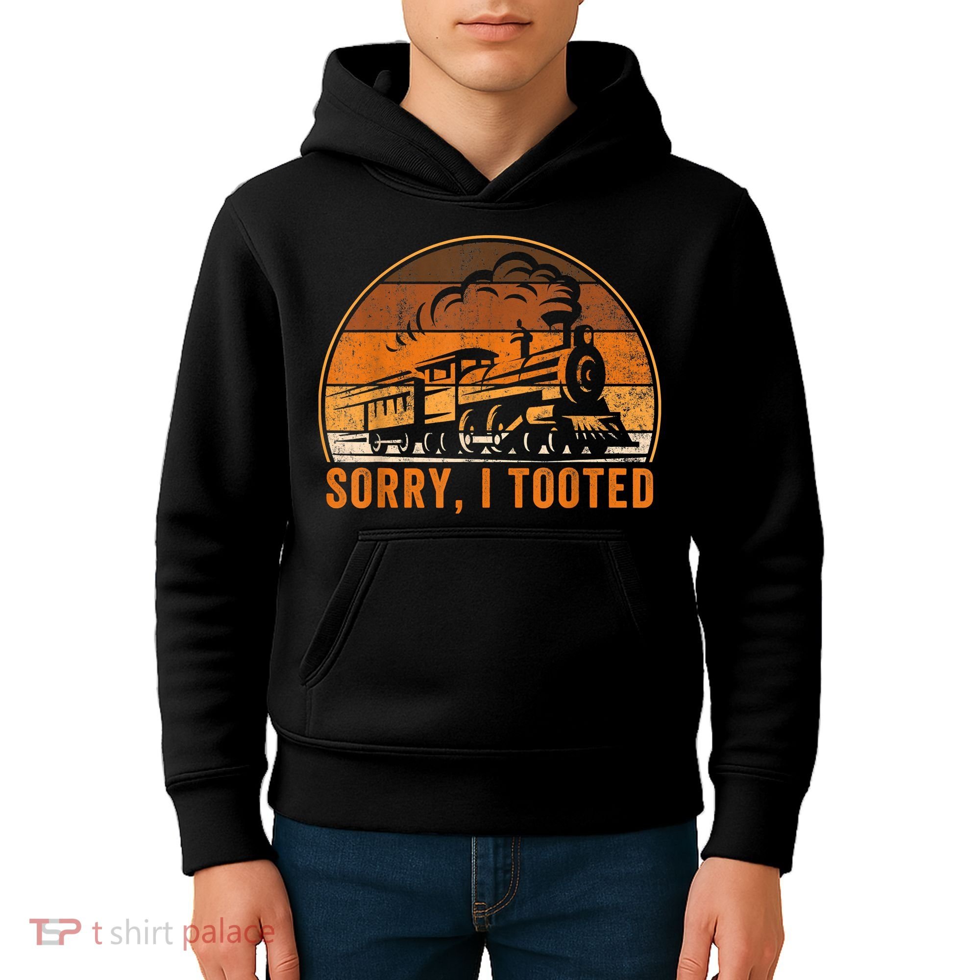 Sorry I Tooted Funny Train Railroad Workers Kids Hoodie