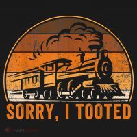 Sorry I Tooted Funny Train Railroad Workers Kids Long Sleeve Shirt thumb 2