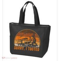 Sorry I Tooted Funny Train Railroad Workers Tote Bag thumb 3