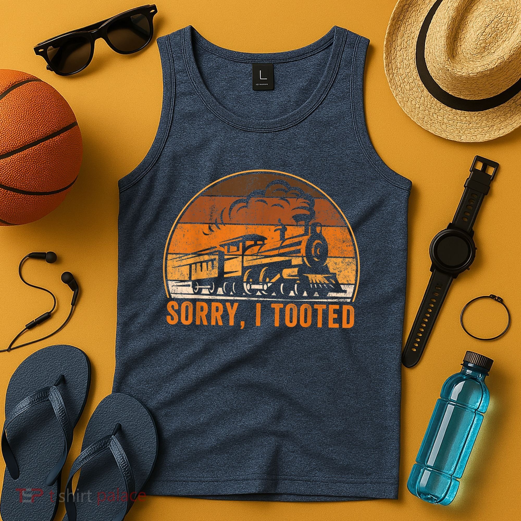 Sorry I Tooted Funny Train Railroad Workers Tank Top