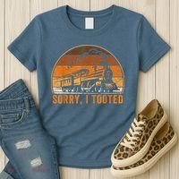 Sorry I Tooted Funny Train Railroad Workers Women's T-Shirt thumb 3