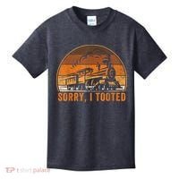 Sorry I Tooted Funny Train Railroad Workers Kids T-Shirt thumb 0