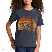 Sorry I Tooted Funny Train Railroad Workers Kids T-Shirt thumb 2