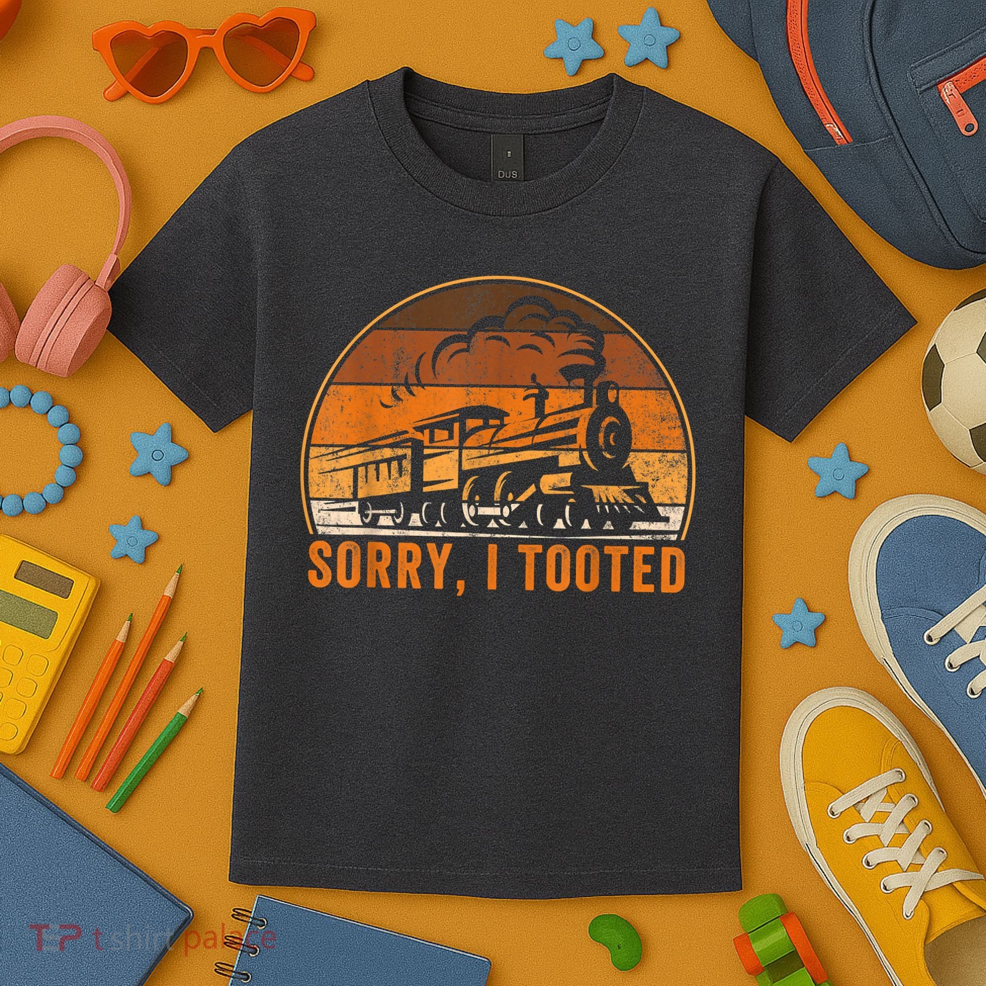 Sorry I Tooted Funny Train Railroad Workers Kids T-Shirt