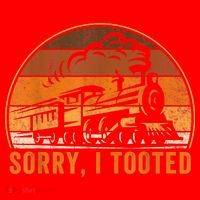 Sorry I Tooted Funny Train Railroad Workers Santa Hat thumb 1