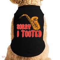 Sorry I Tooted Funny Saxophone Player Gifts Doggie Tank thumb 0