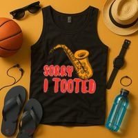Sorry I Tooted Funny Saxophone Player Gifts Tank Top thumb 4