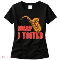 Sorry I Tooted Funny Saxophone Player Gifts Women's T-Shirt thumb 0