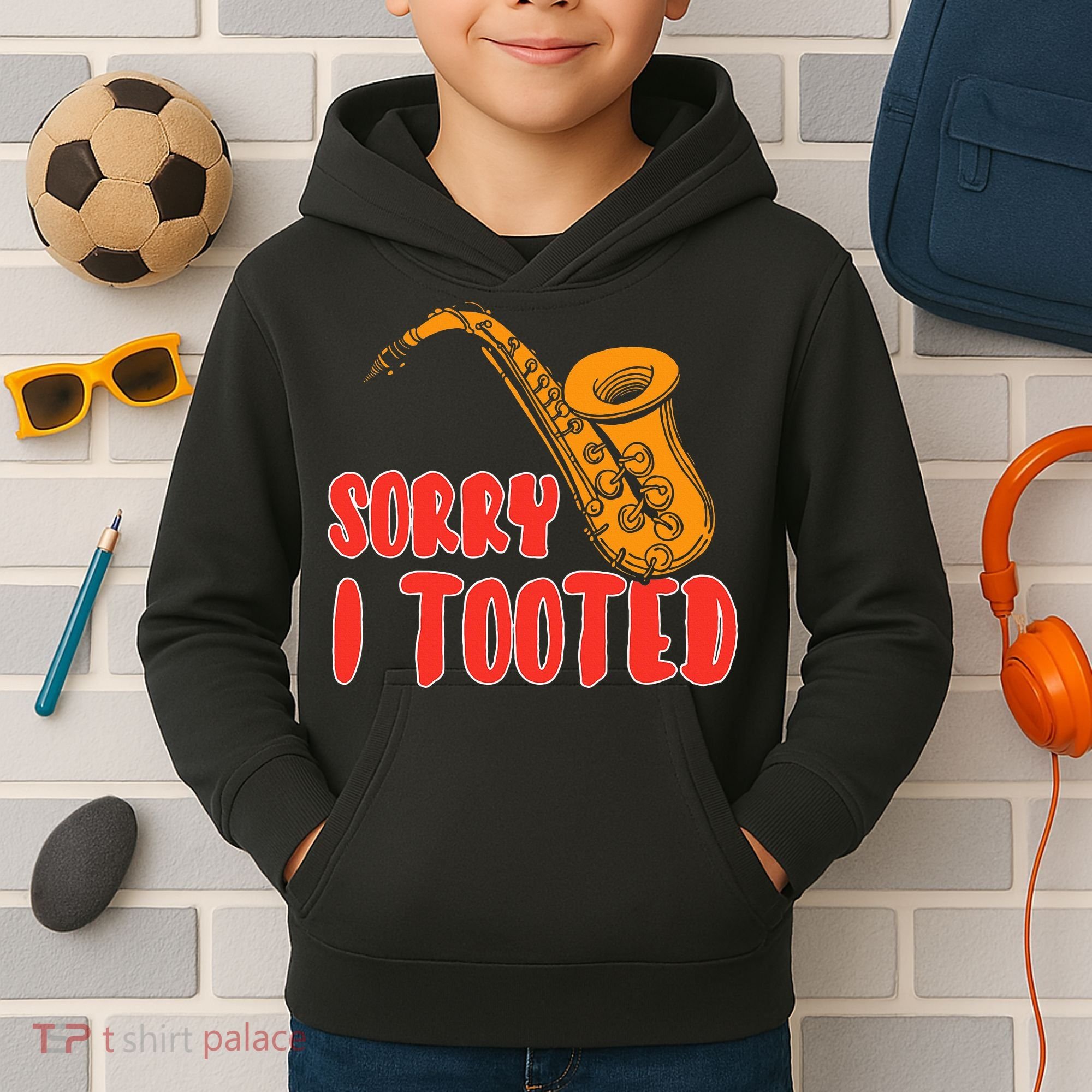Sorry I Tooted Funny Saxophone Player Gifts Kids Hoodie