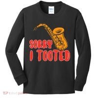 Sorry I Tooted Funny Saxophone Player Gifts Kids Long Sleeve Shirt thumb 0