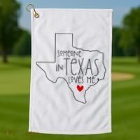 Someone In Texas Loves Me Golf Towel thumb 1