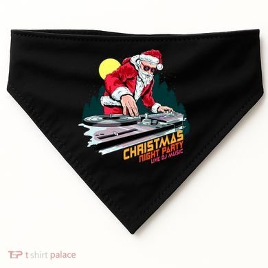 Santa Is The DJ USA-Made Doggie Bandana