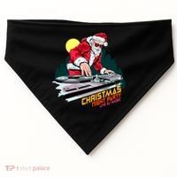 Santa Is The DJ USA-Made Doggie Bandana thumb 0