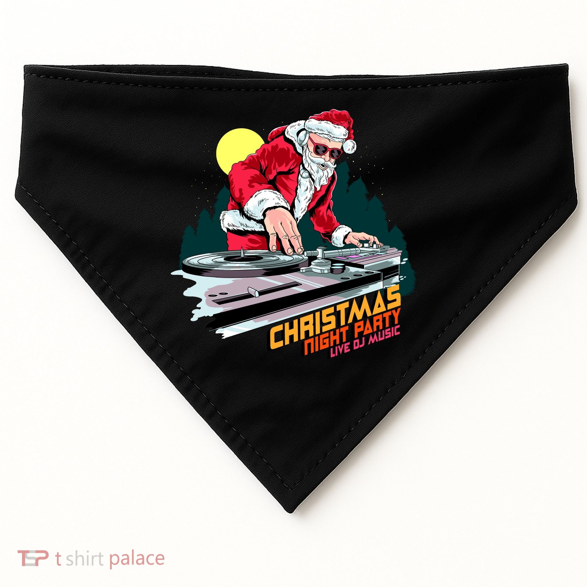 Santa Is The DJ USA-Made Doggie Bandana