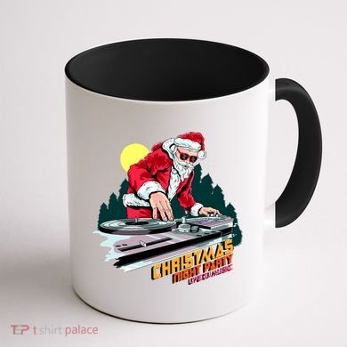 Santa Is The DJ Coffee Mug back