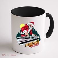 Santa Is The DJ Coffee Mug thumb 1