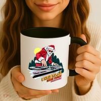 Santa Is The DJ Coffee Mug thumb 3