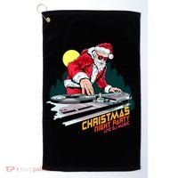 Santa Is The DJ Golf Towel thumb 0