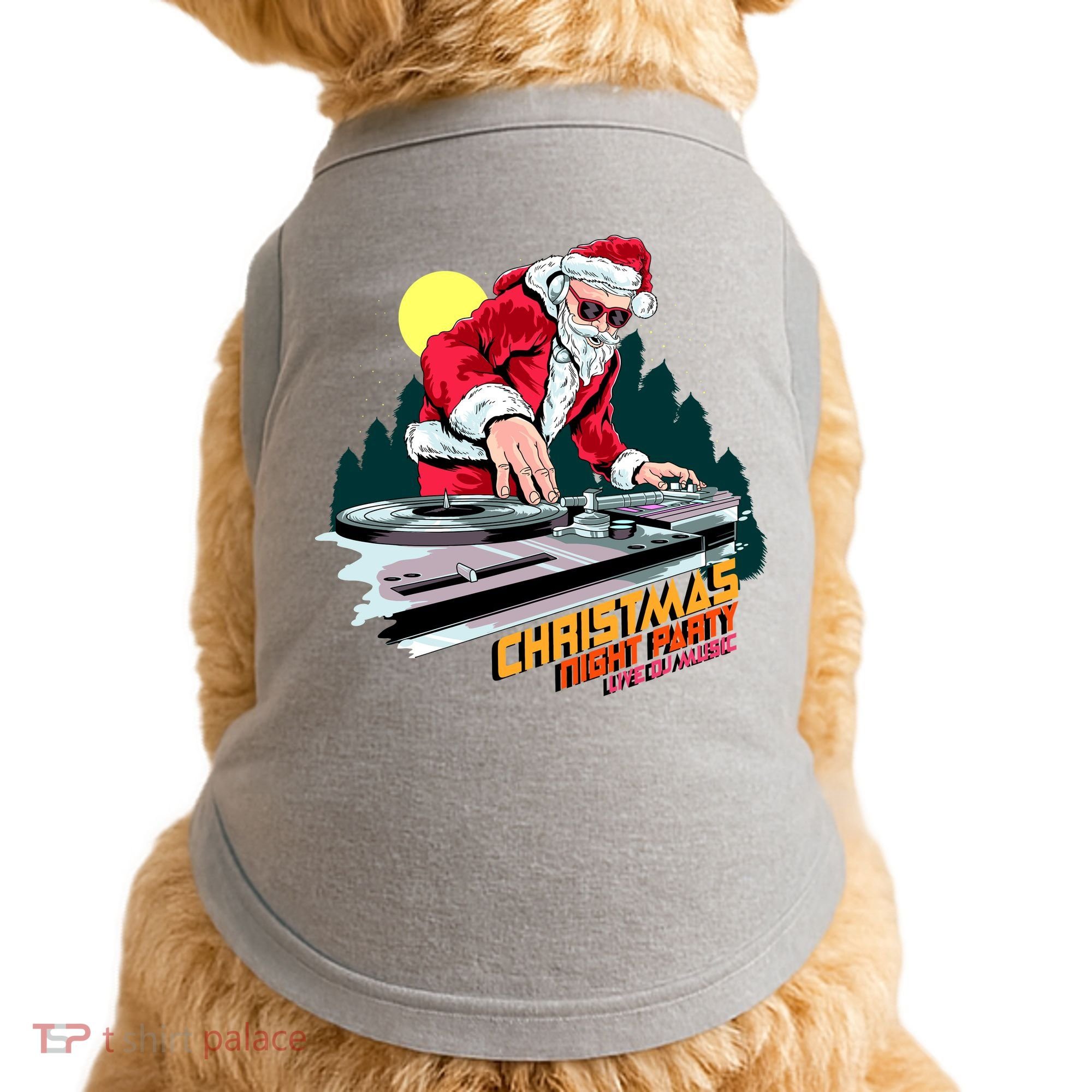 Santa Is The DJ Doggie Tank