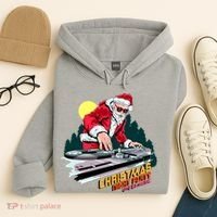 Santa Is The DJ Hoodie thumb 4