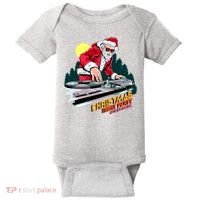 Santa Is The DJ Baby Bodysuit thumb 0