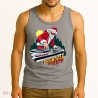 Santa Is The DJ Tank Top thumb 3