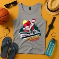 Santa Is The DJ Tank Top thumb 4