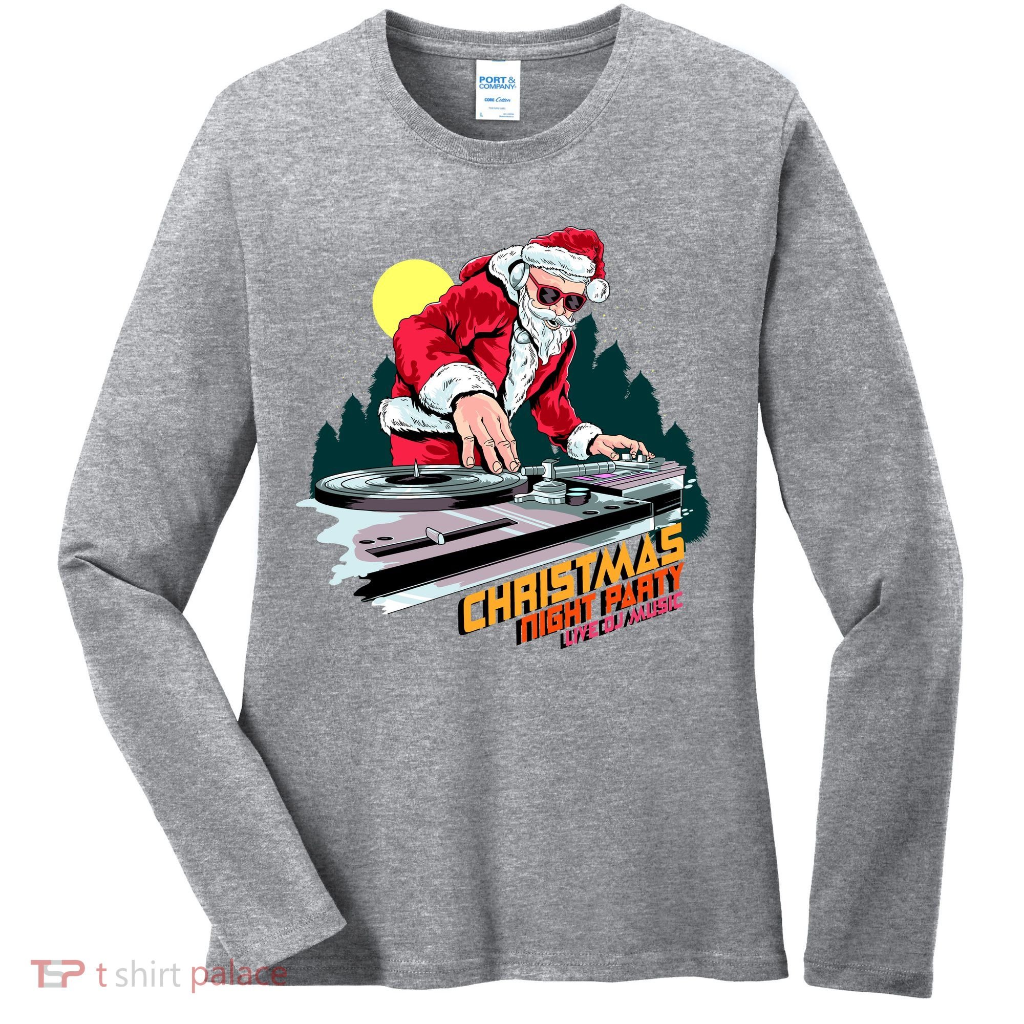 Santa Is The DJ Women's Long Sleeve Shirt