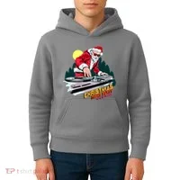 Santa Is The DJ Kids Hoodie thumb 4