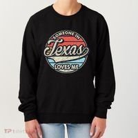 Someone In Texas Loves Me Us State Cool Retro Women's Sweatshirt thumb 0