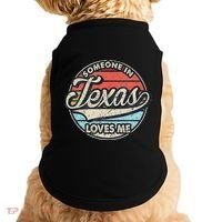 Someone In Texas Loves Me Us State Cool Retro Doggie Tank thumb 0