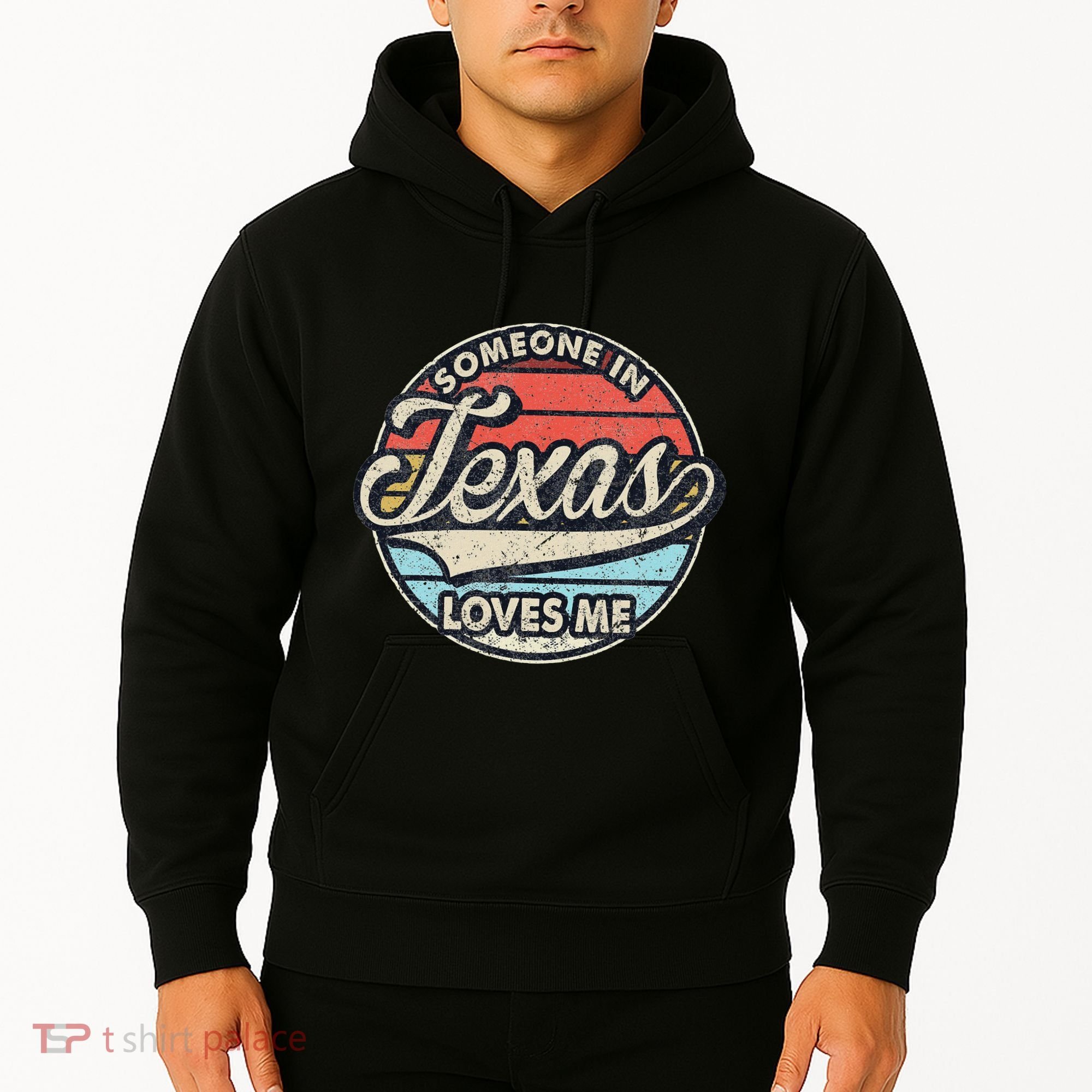 Someone In Texas Loves Me Us State Cool Retro Hoodie