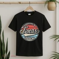 Someone In Texas Loves Me Us State Cool Retro T-Shirt thumb 2