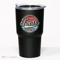 Someone In Texas Loves Me Us State Cool Retro Tumbler thumb 0