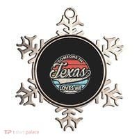 Someone In Texas Loves Me Us State Cool Retro Ornament thumb 0