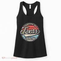 Someone In Texas Loves Me Us State Cool Retro Women's Tank Top thumb 0