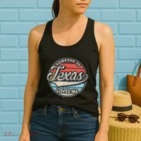 Someone In Texas Loves Me Us State Cool Retro Women's Tank Top thumb 2