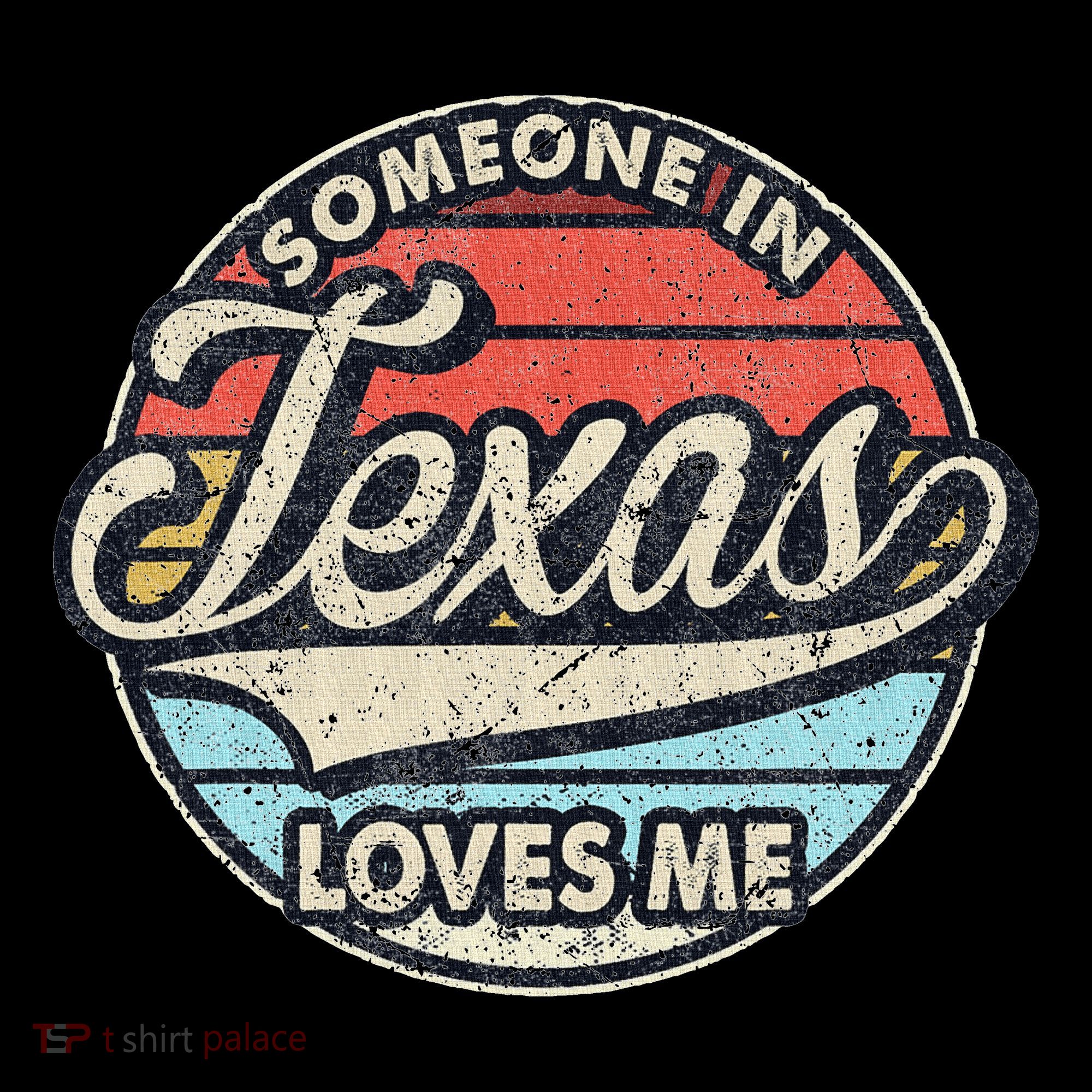 Someone In Texas Loves Me Us State Cool Retro Baby Bodysuit