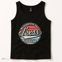 Someone In Texas Loves Me Us State Cool Retro Tank Top thumb 2