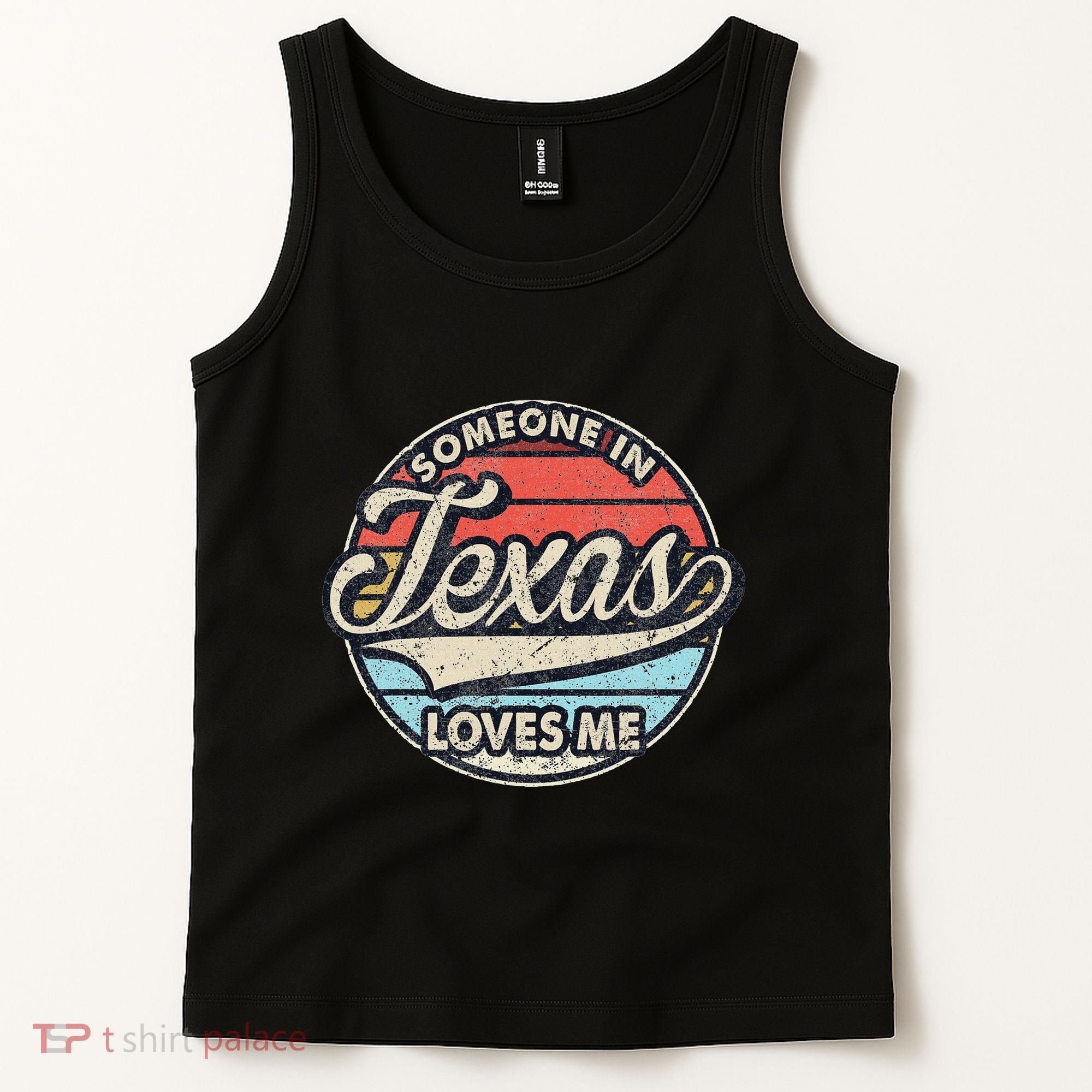 Someone In Texas Loves Me Us State Cool Retro Tank Top