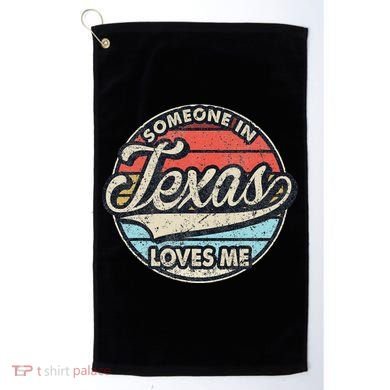 Someone In Texas Loves Me Us State Cool Retro Golf Towel
